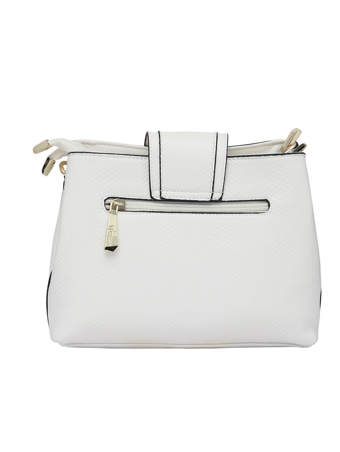 white synthetic leather sling bag - 12184924 - Standard Image - 1