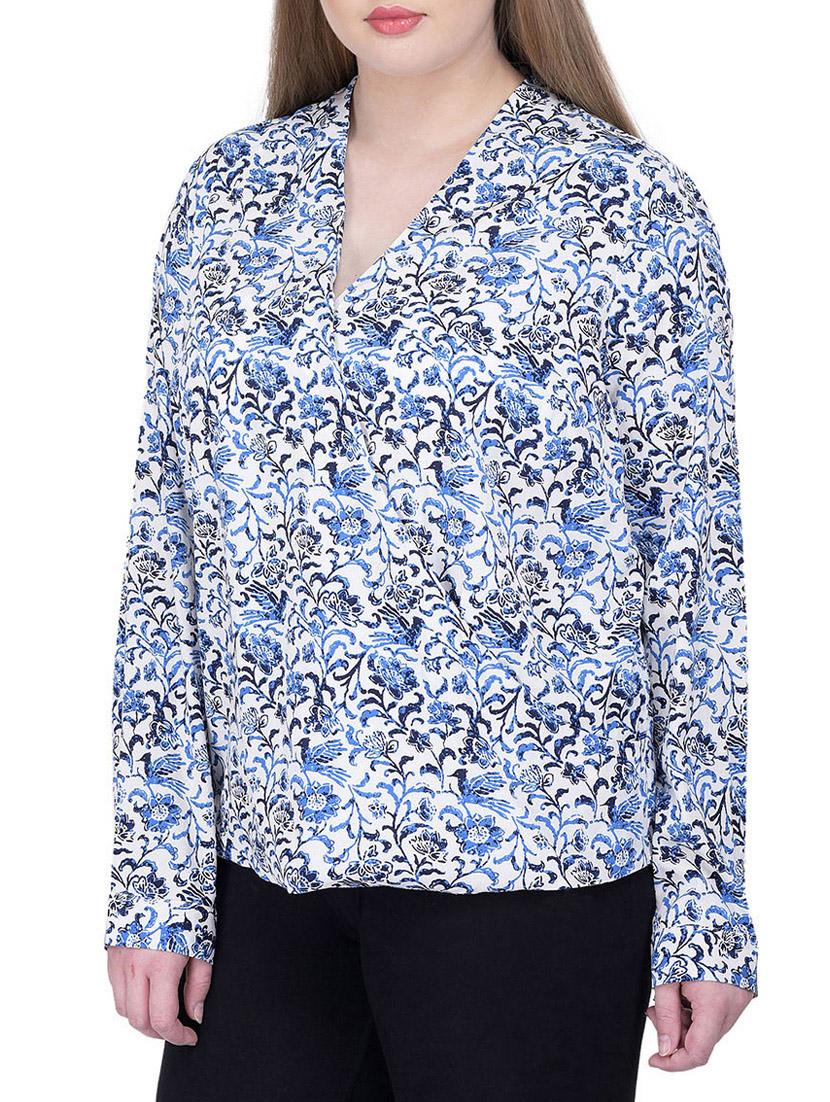 blue floral printed regular top - 12197439 -  Standard Image - 1