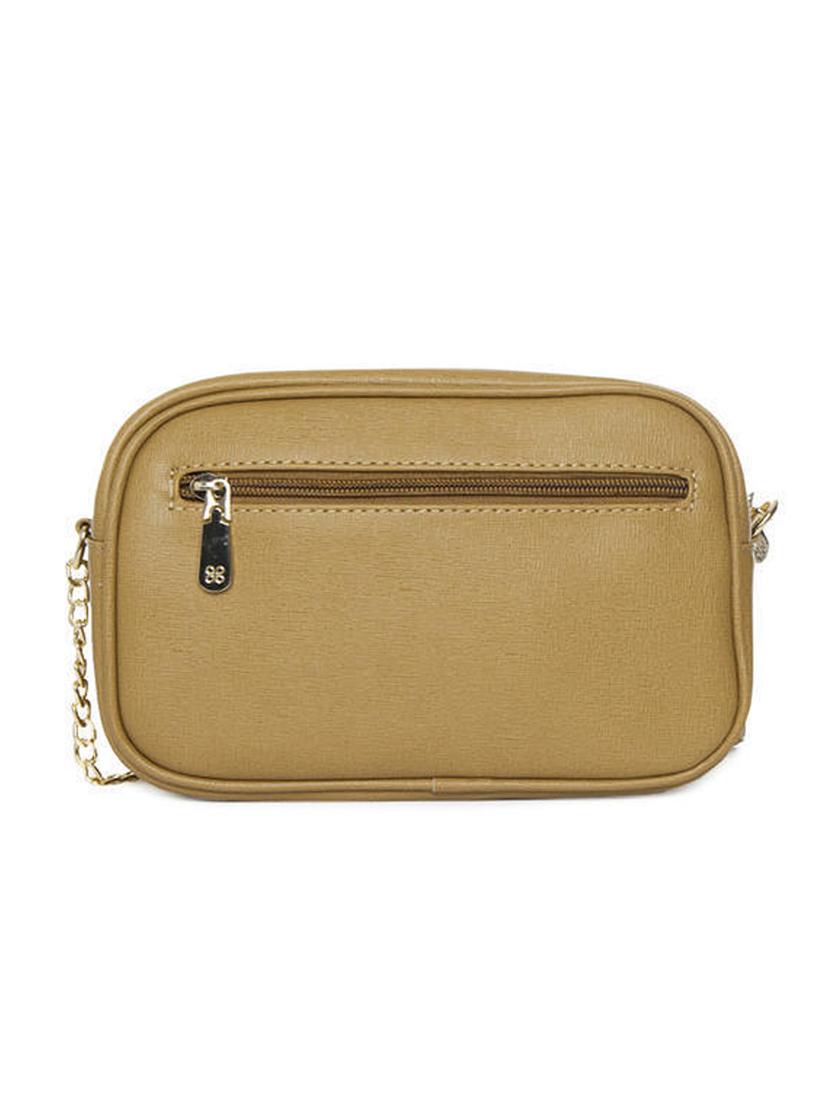 brown quilted synthetic leather sling bag - 12203362 - Standard Image - 1