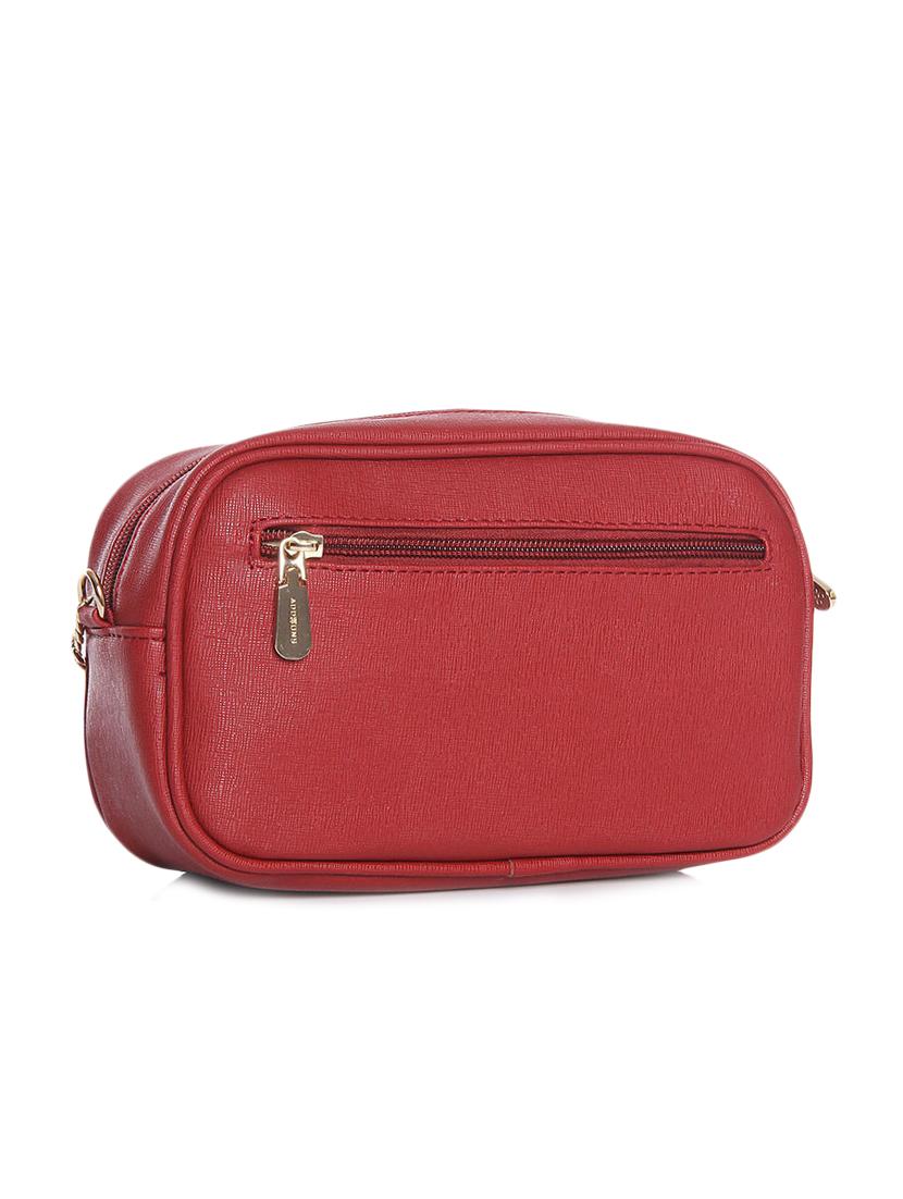 red quilted leatherette sling bag - 12203363 - Standard Image - 1
