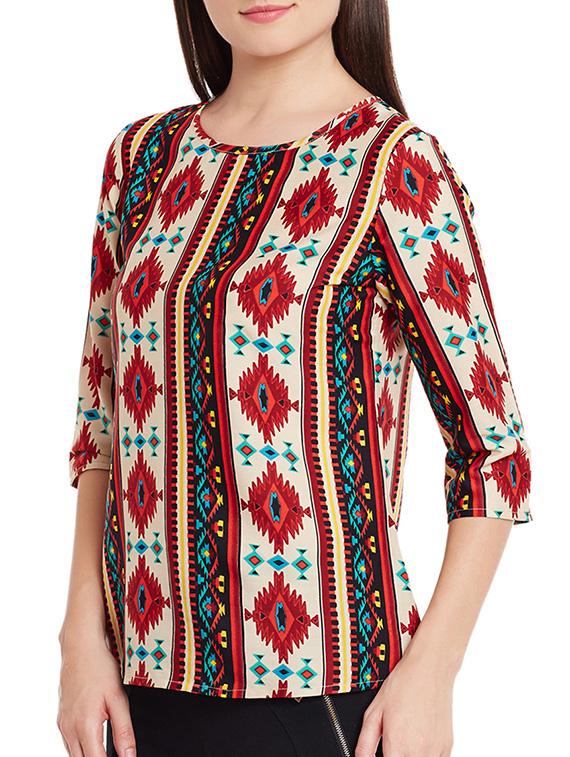 ikat print top - 12203386 - Standard Image - 1