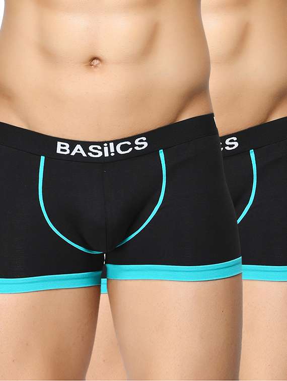 black cotton trunks brief (set of 2)