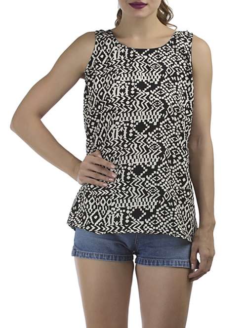 women's straight round neck top - 12205224 -  Standard Image - 0