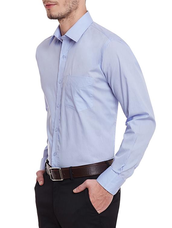 light blue cotton casual shirt - 12206995 - Standard Image - 1