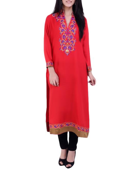 women's straight kurta - 12215126 -  Standard Image - 0