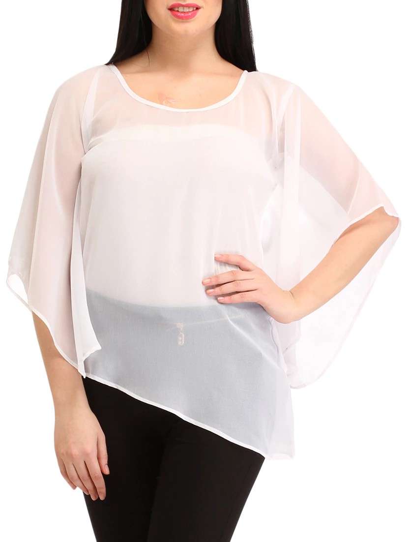 asymmetric hem sheer kaftan