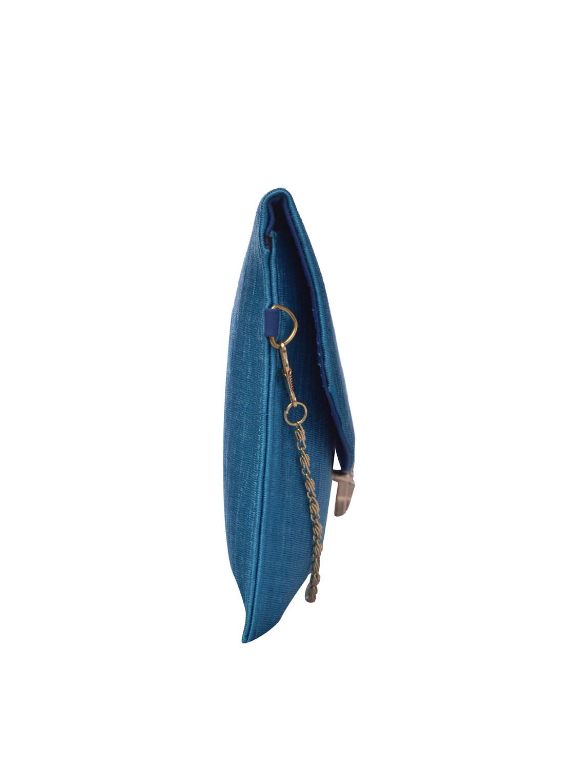 blue satin sling bag - 12221059 - Standard Image - 4