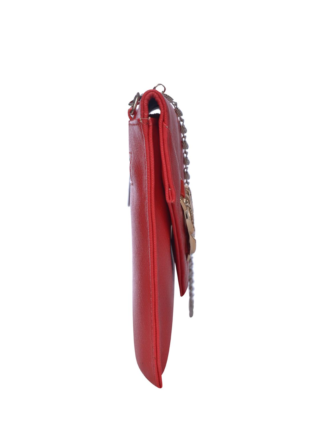 red leatherette sling bag - 12221062 - Standard Image - 4