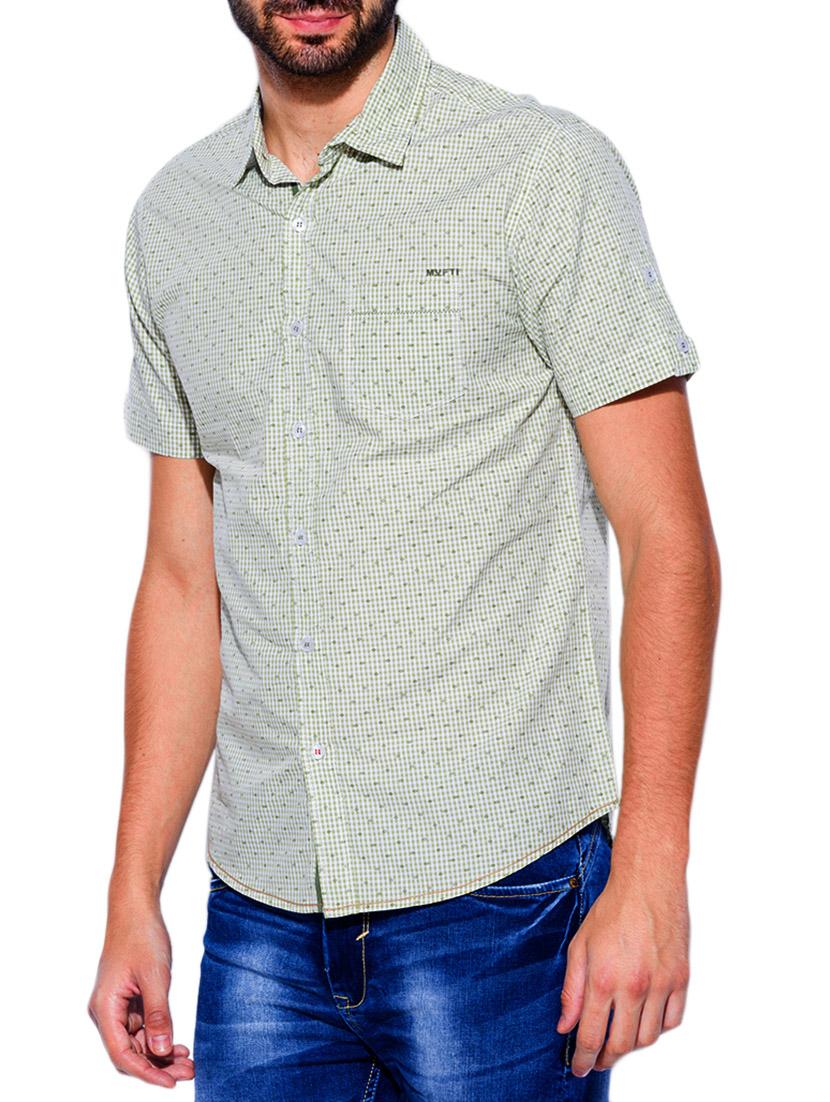 mufti mens green slim fit mid rise casual shirts - 12242718 - Standard Image - 1