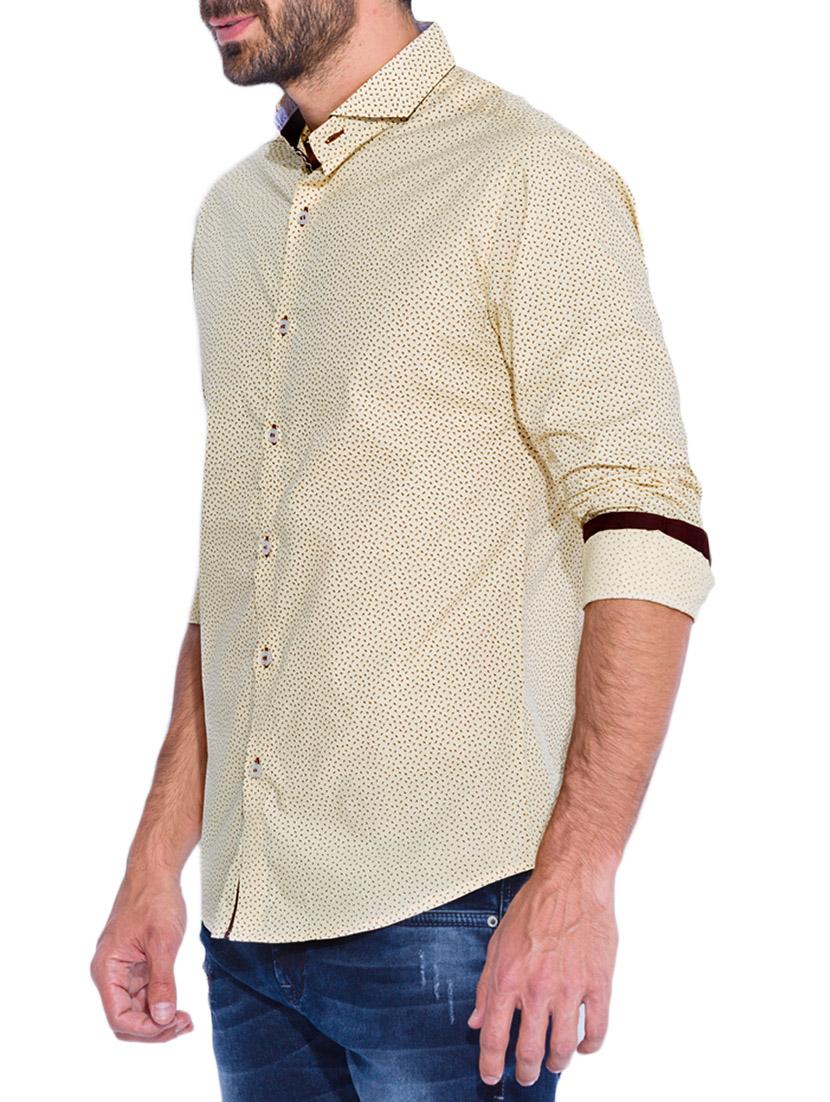mufti mens fawn slim fit mid rise casual shirts - 12242724 - Standard Image - 1