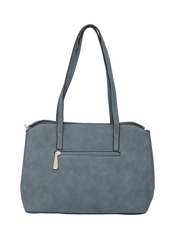 blue synthetic leather handbag - 12262495 -  Standard Image - 1