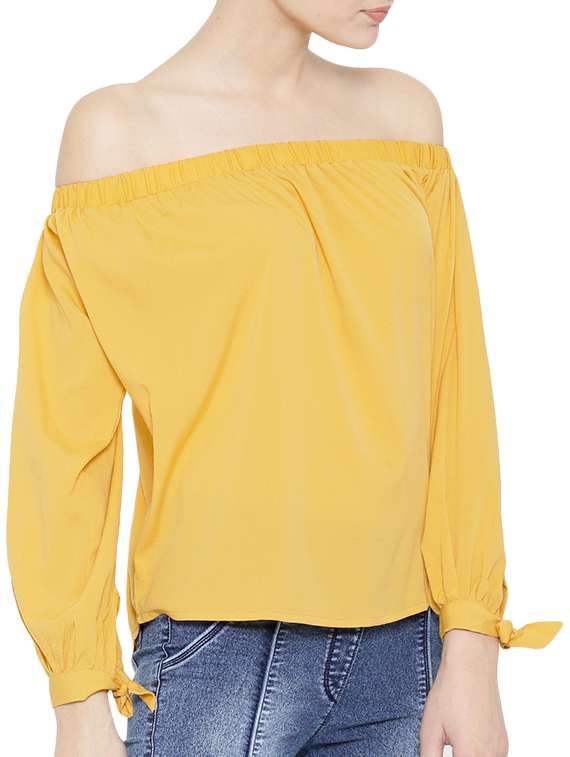 women's ruffle off shoulder top - 12269717 -  Standard Image - 1