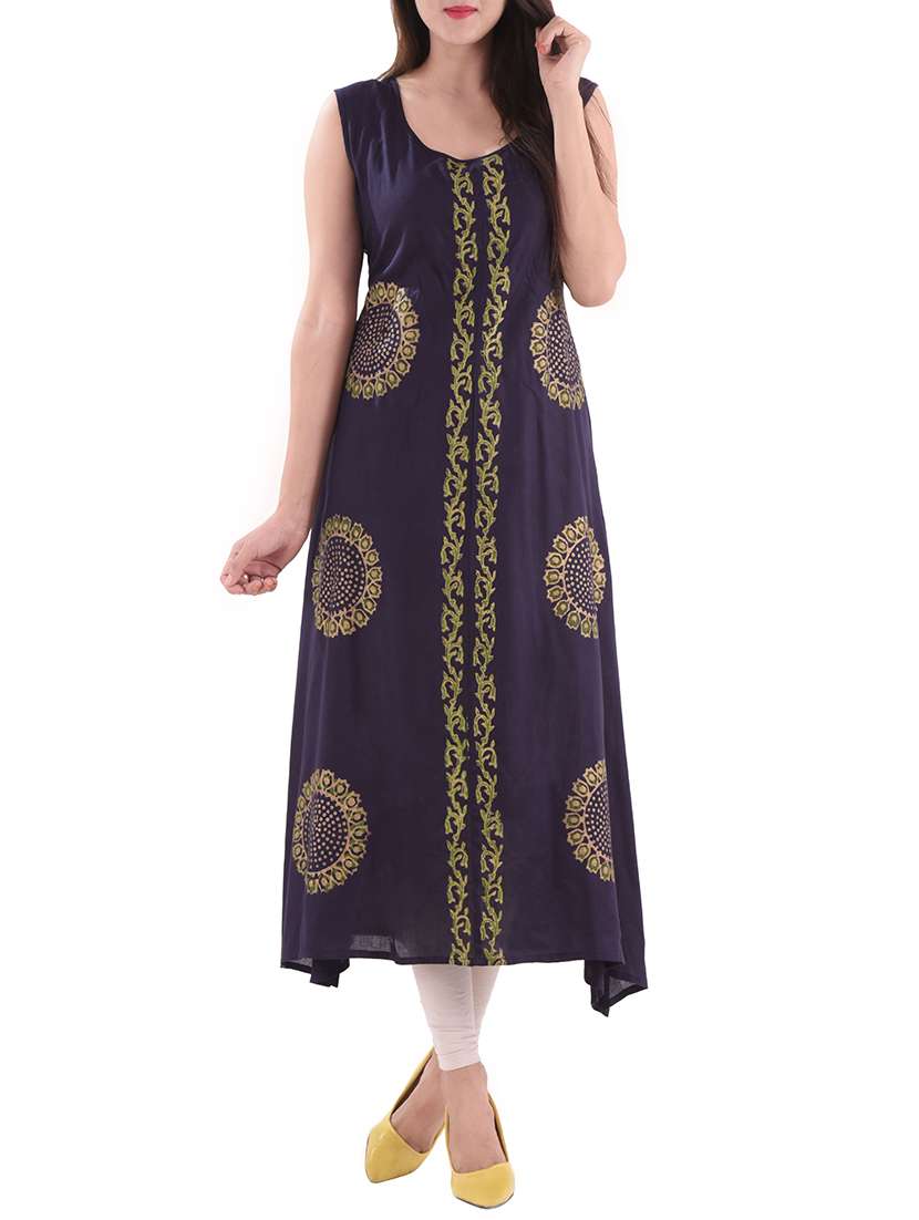 purple rayon high-low kurta