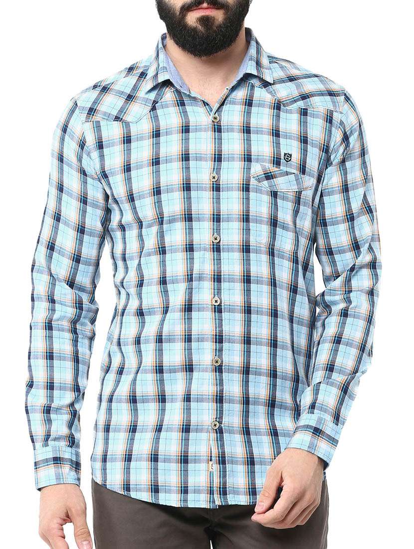 light blue cotton casual shirt