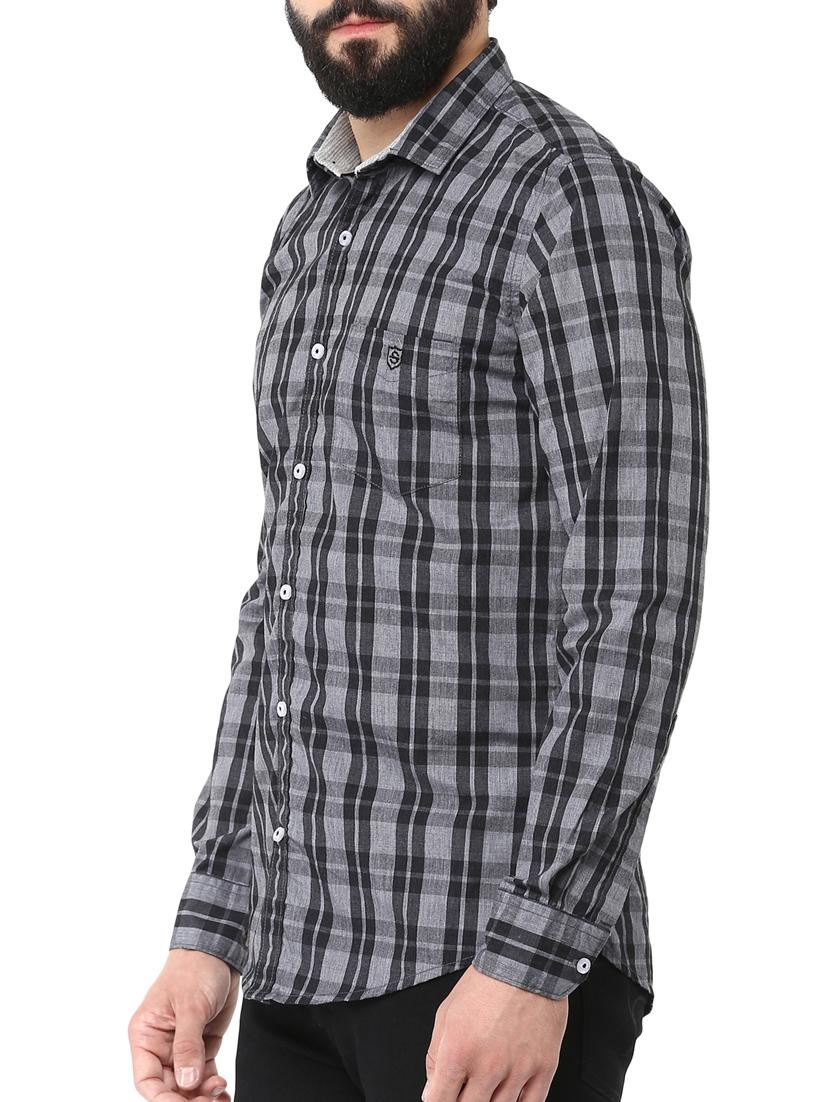 grey cotton casual shirt - 12292563 -  Standard Image - 1