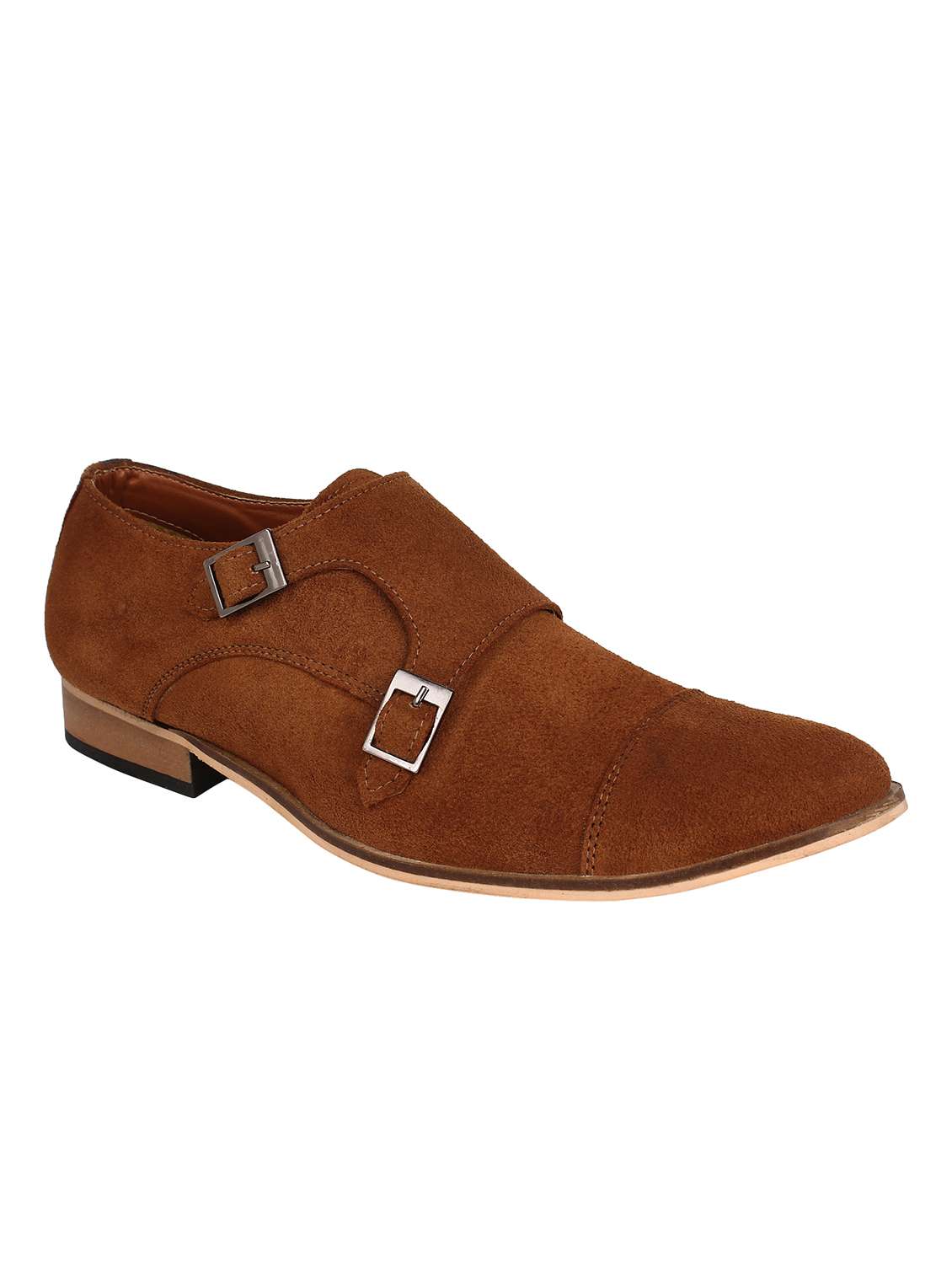 tan color, monkstraps