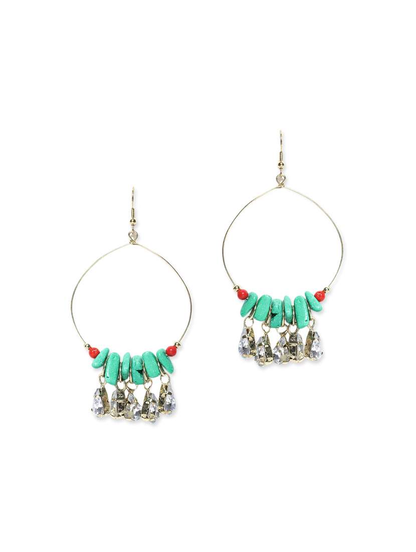 multi colored metal drop earring