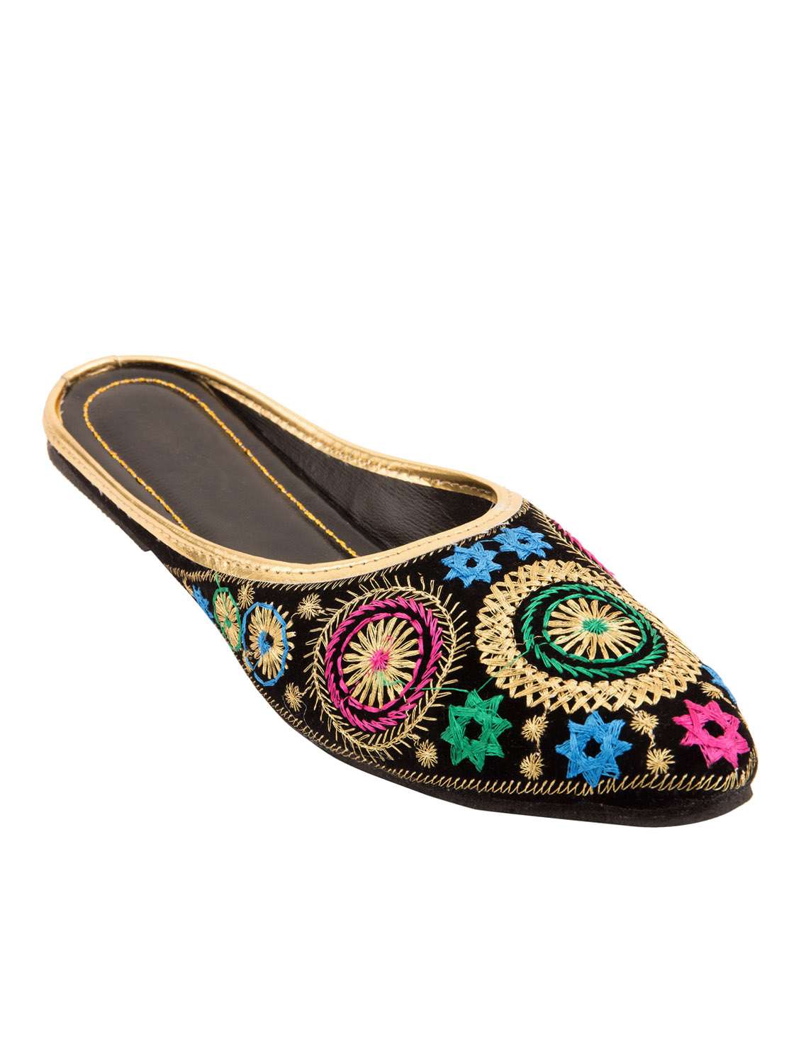 multi colored embroidered juti