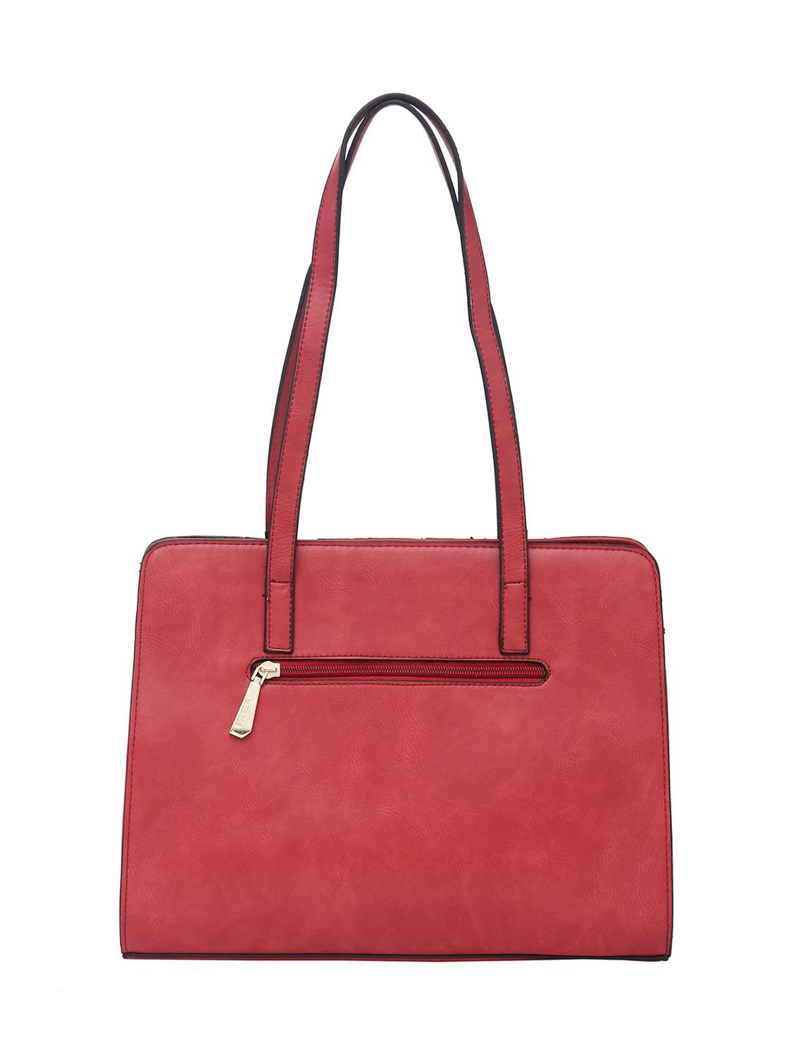 red synthetic leather handbag - 12306286 - Standard Image - 1