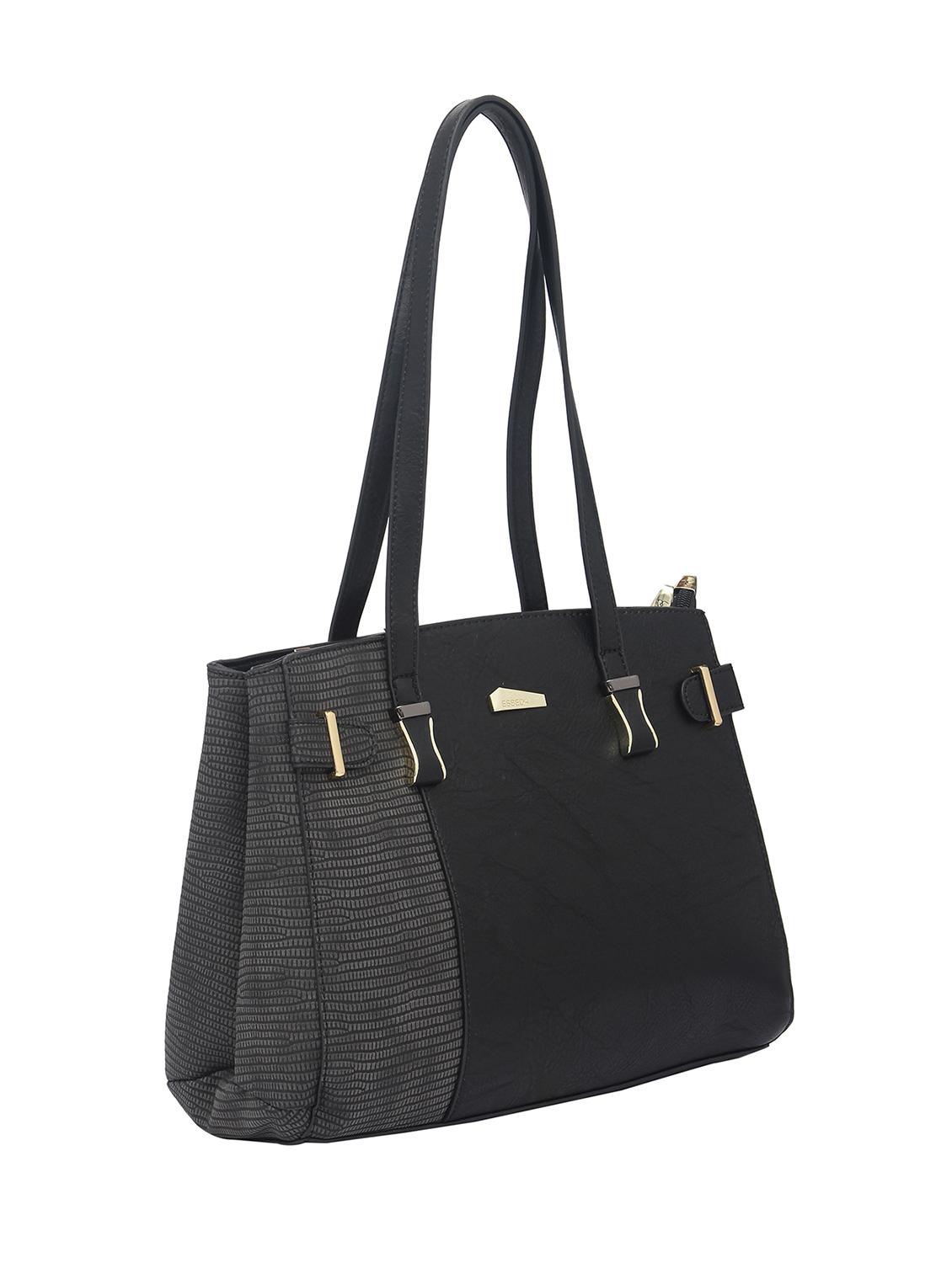 black synthetic leather handbag - 12306288 - Standard Image - 4
