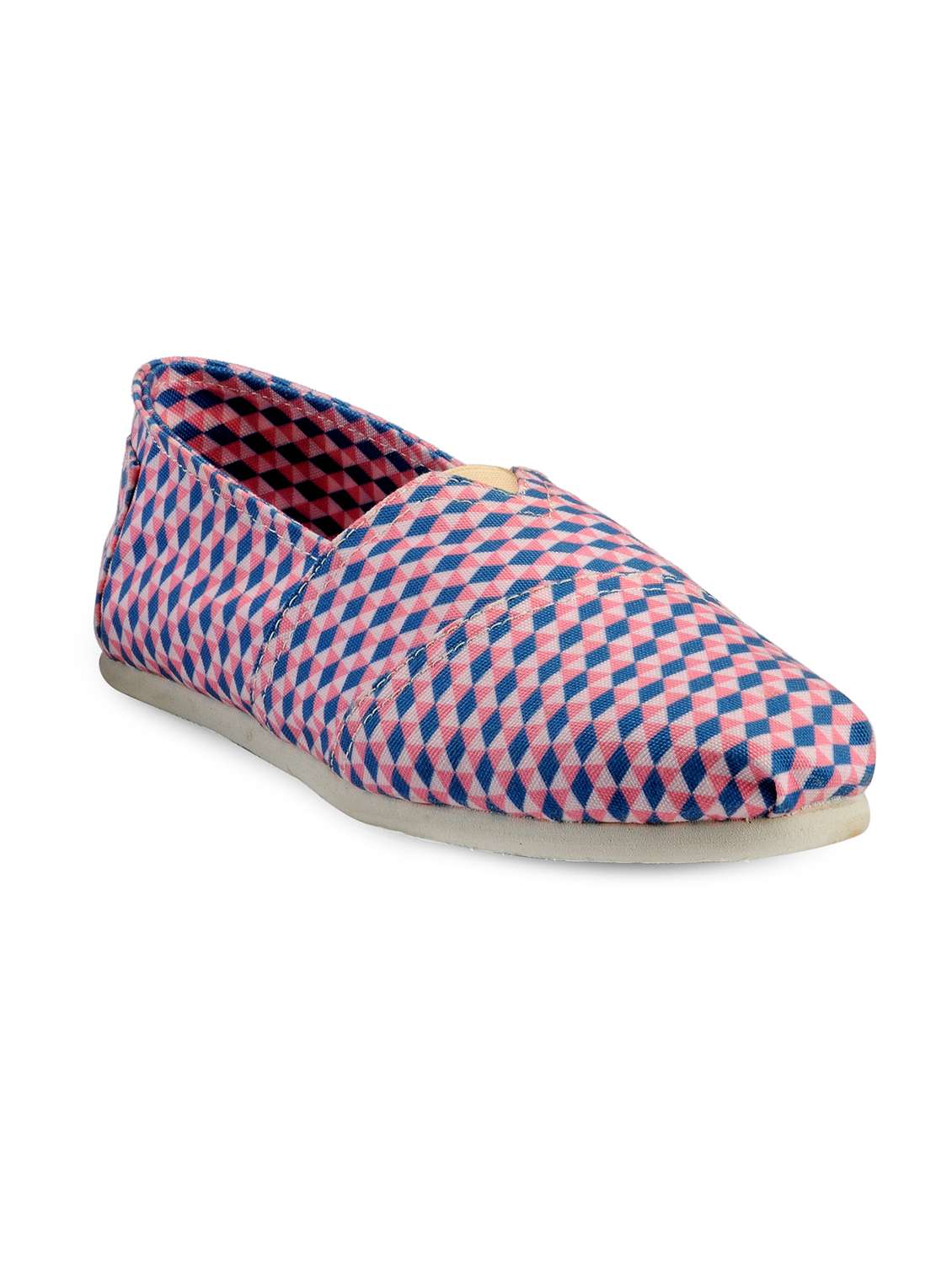 pink canvas casual slipon