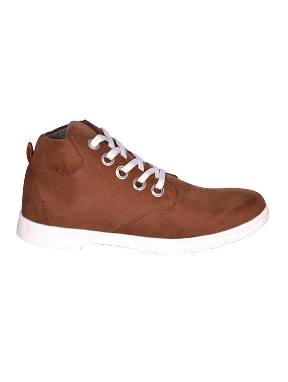 brown suede lace up sneakers - 12312424 -  Standard Image - 1