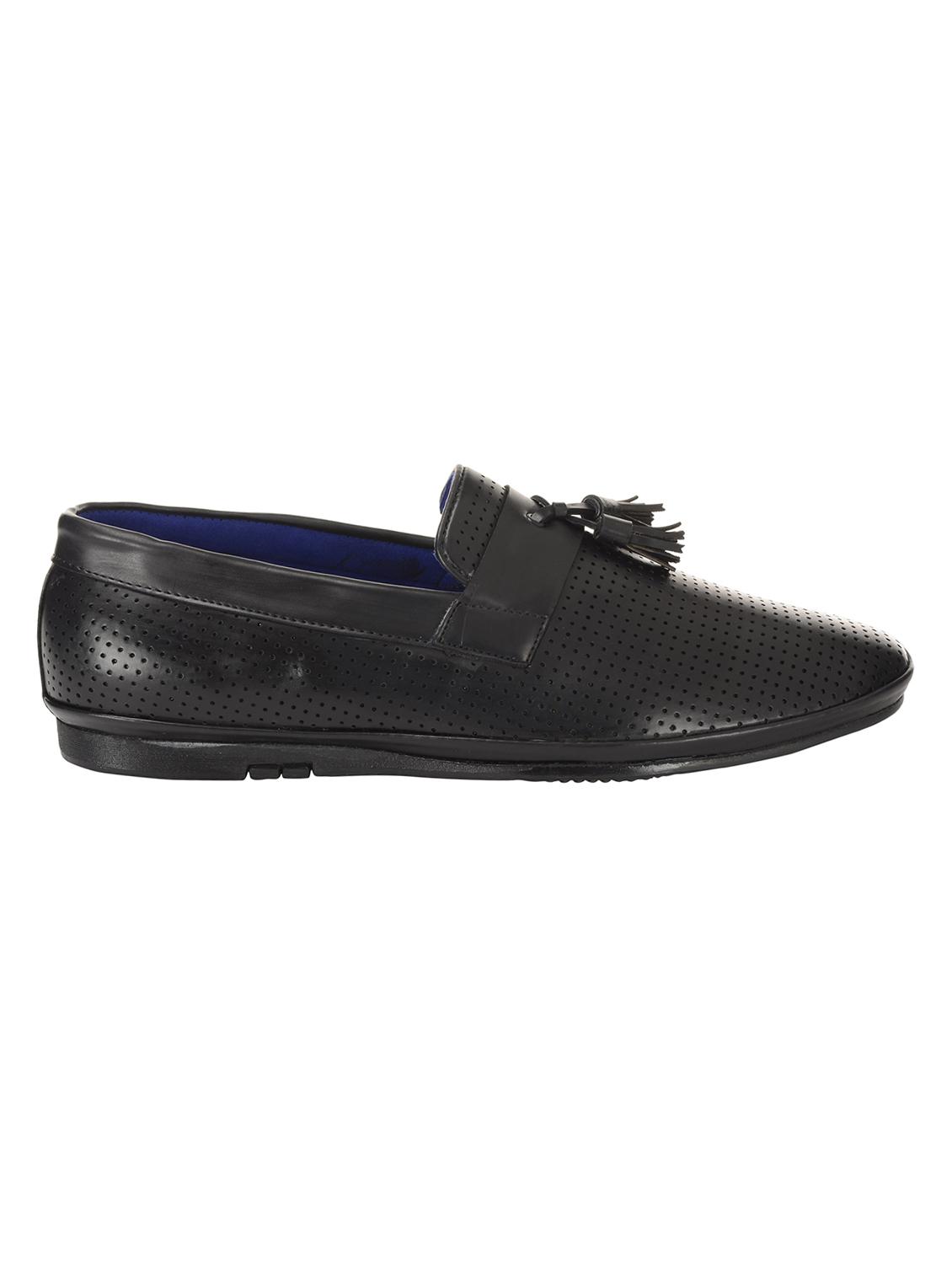 black color, leatherette loafer - 12315095 -  Standard Image - 1