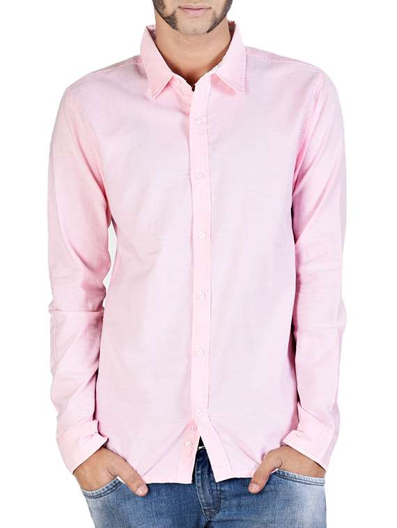 pink cotton casual shirt