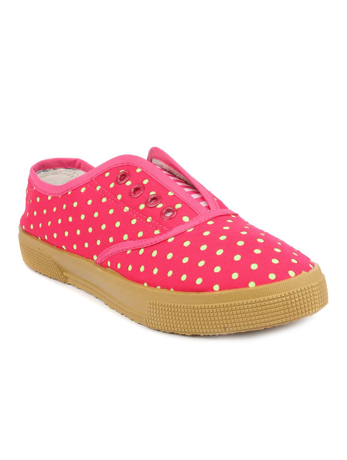 pink canvas plimsoll shoes