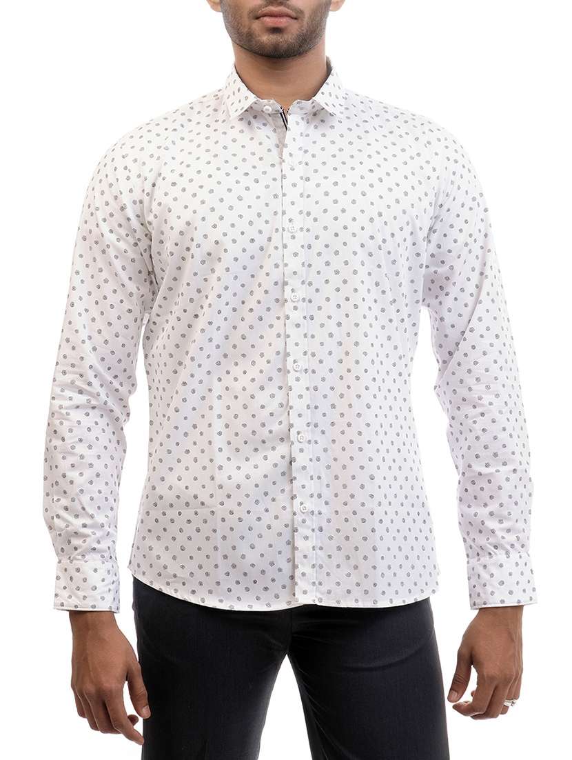 white cotton casual shirt