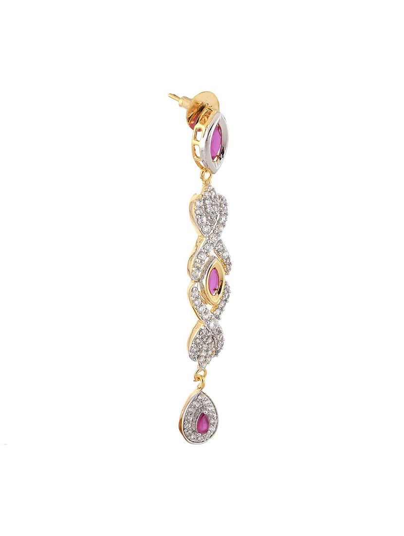red brass drop earrings - 12338832 - Standard Image - 1