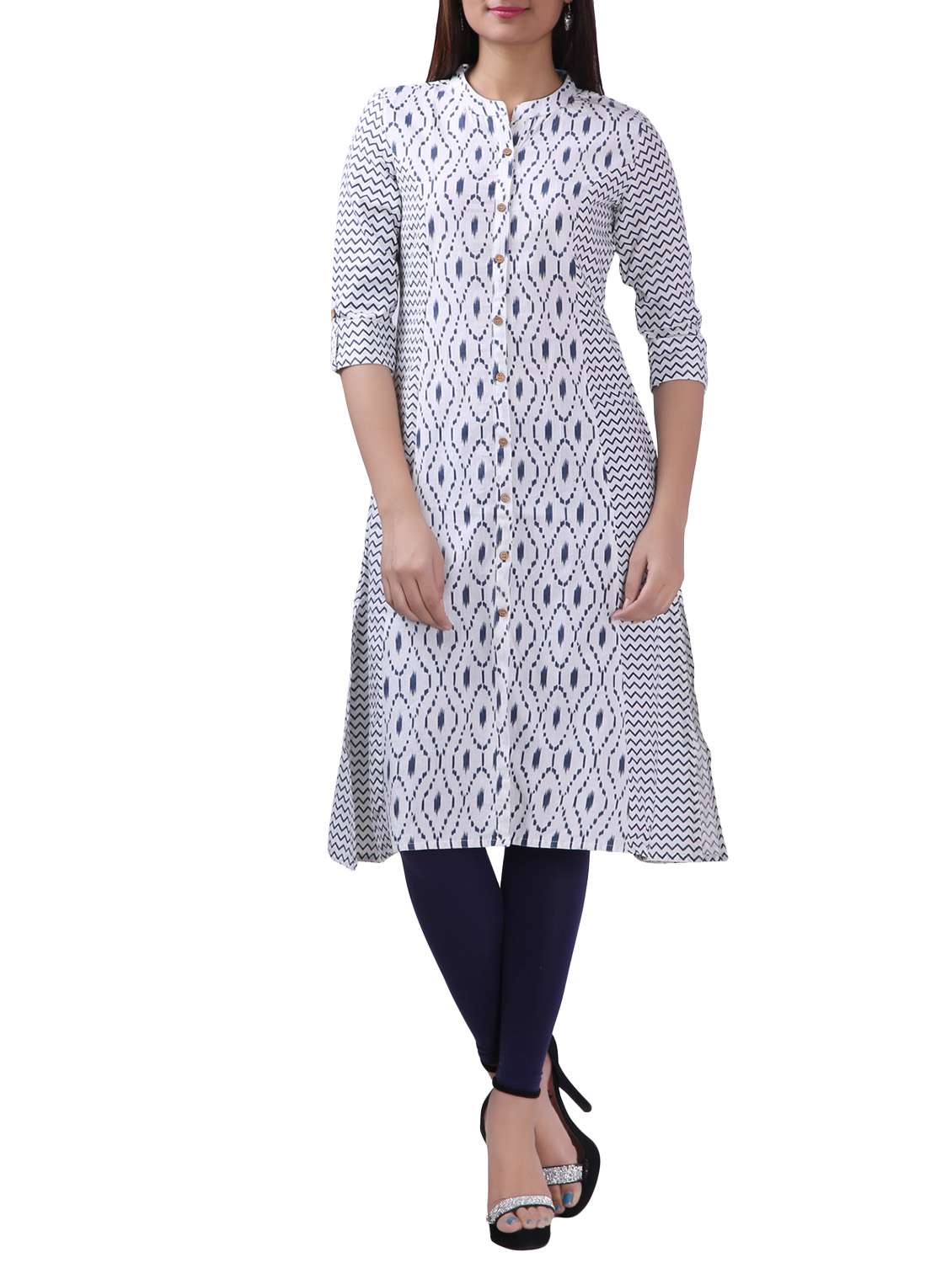 white khadi aline kurta