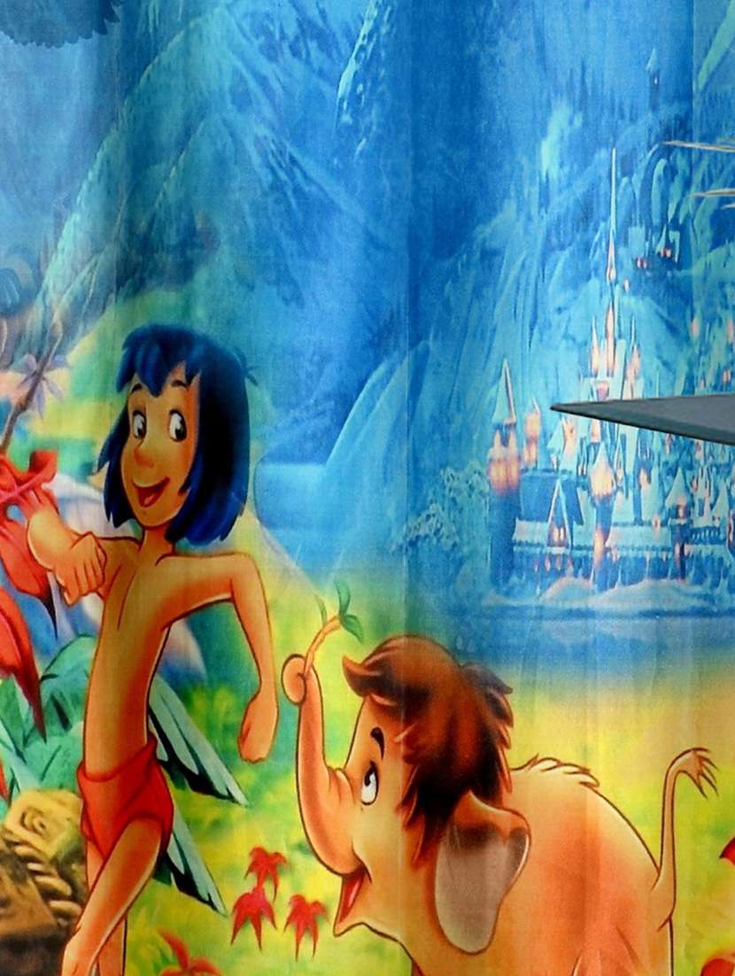 Buy online Set Of Jungle Book With Mowgli Printed Kids Curtains