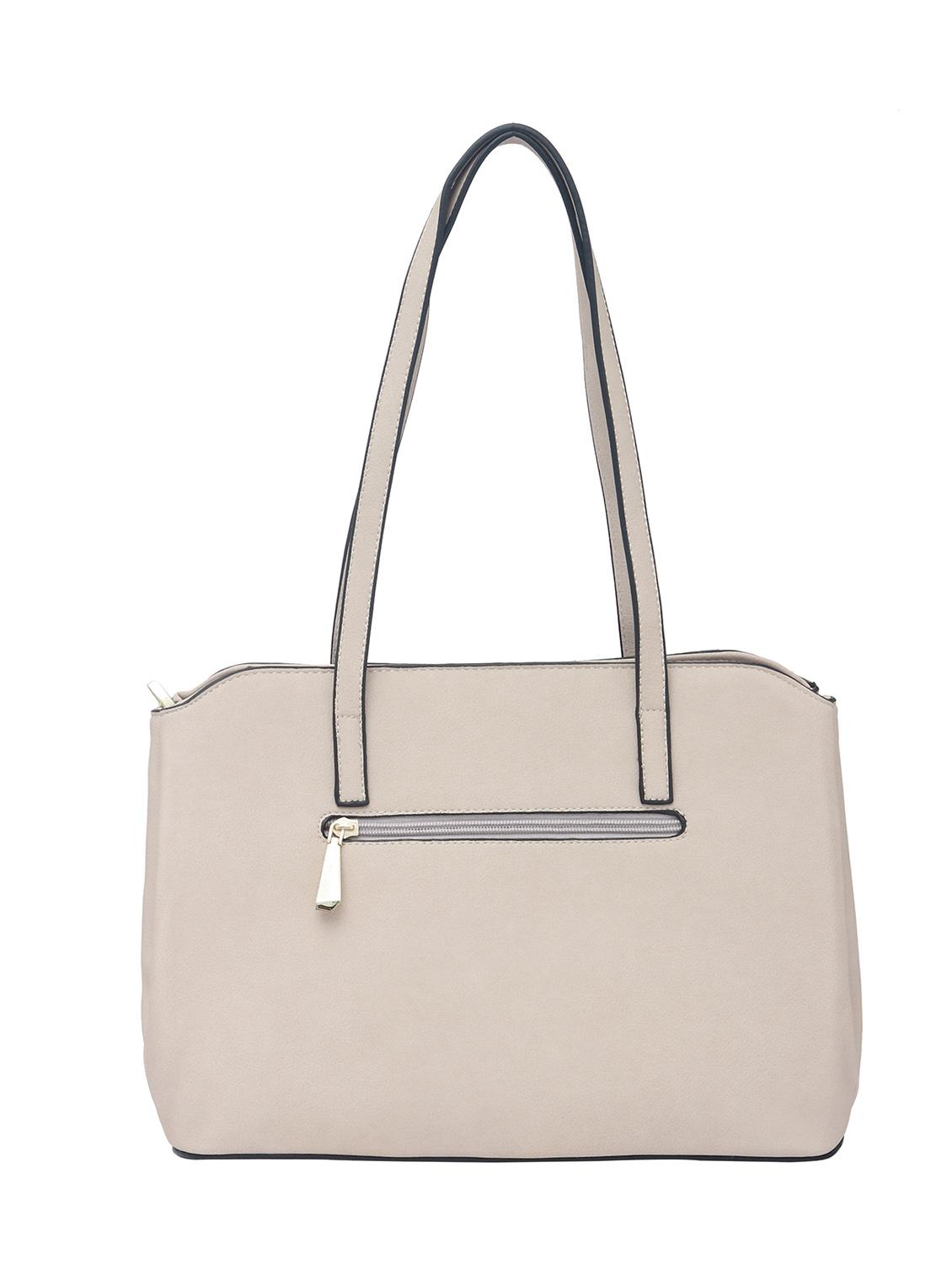 white synthetic leather handbag - 12345639 - Standard Image - 1