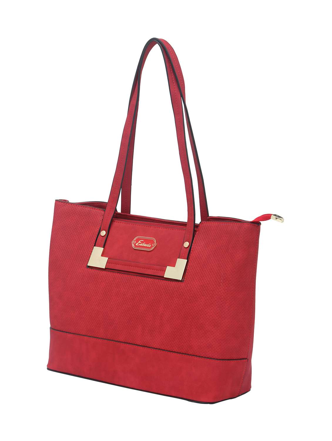 red synthetic leather handbag - 12345643 - Standard Image - 4