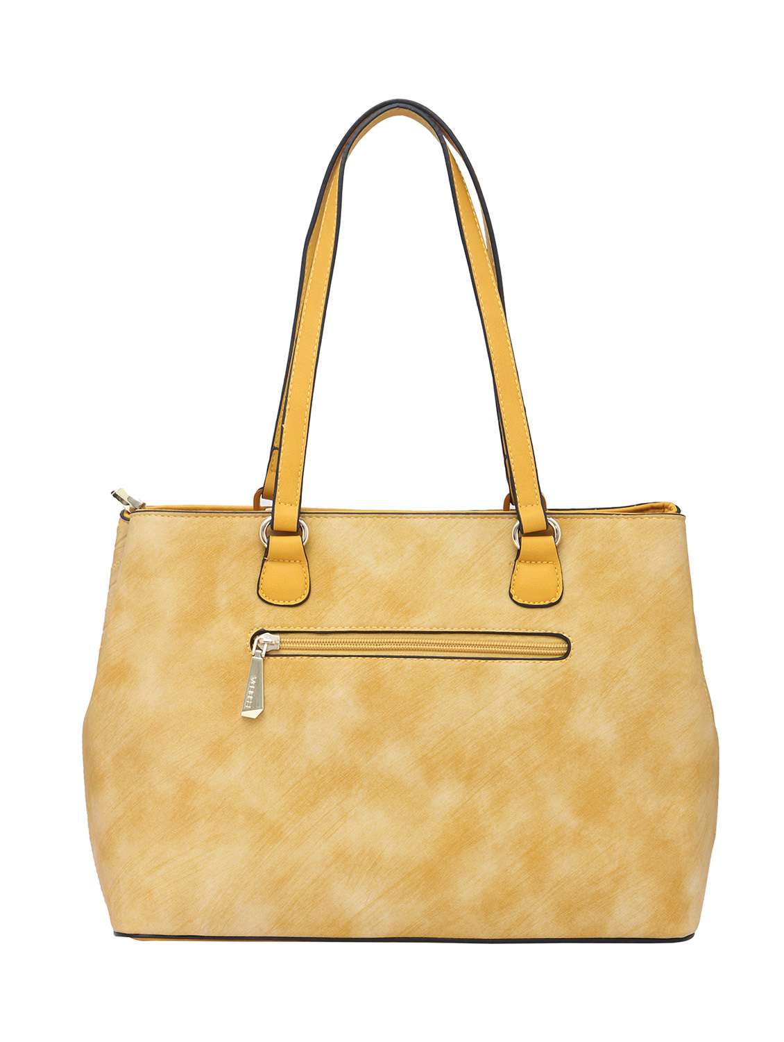 yellow synthetic leather handbag - 12345647 -  Standard Image - 1