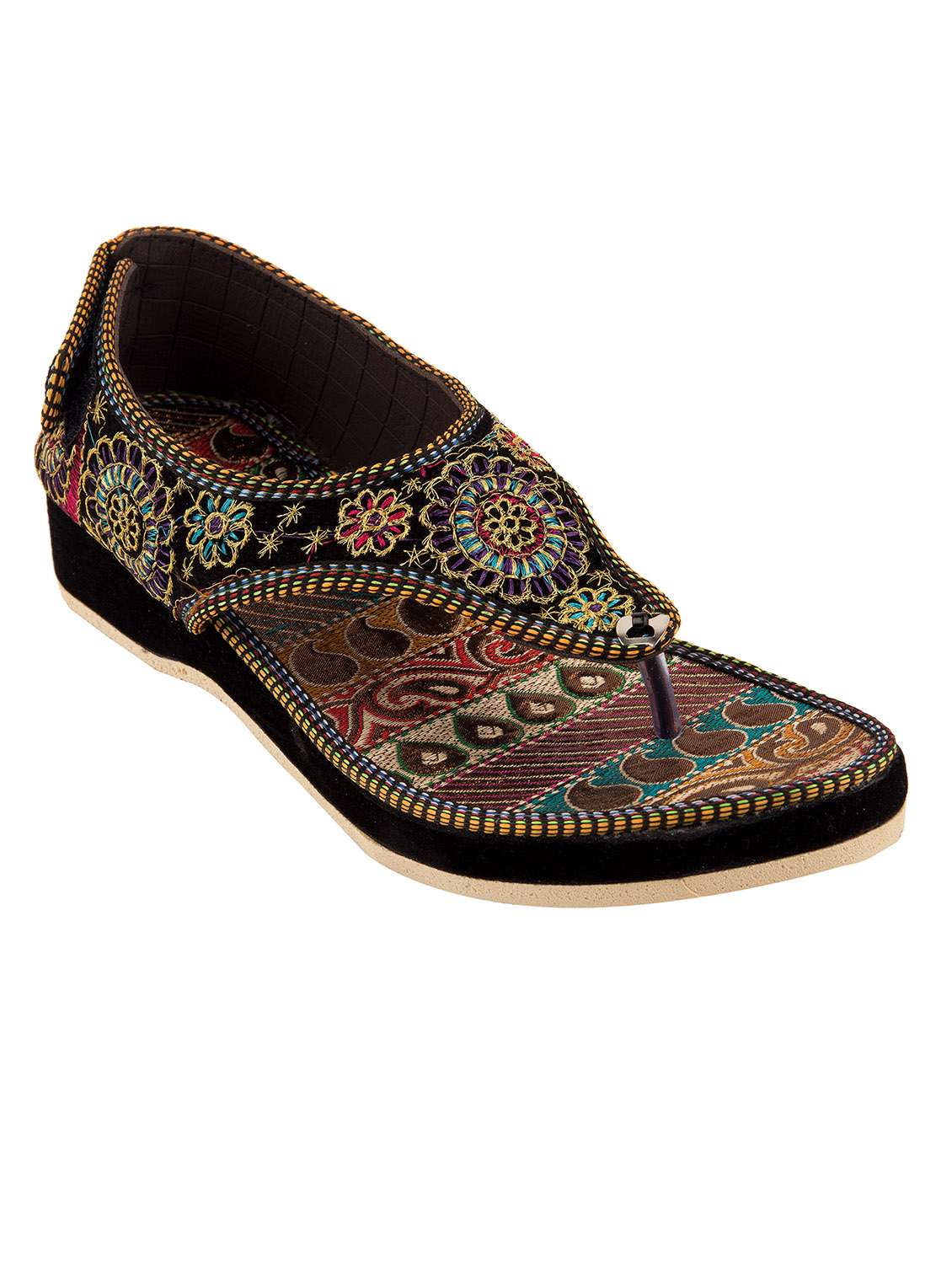 multi colored ethnic sandals
