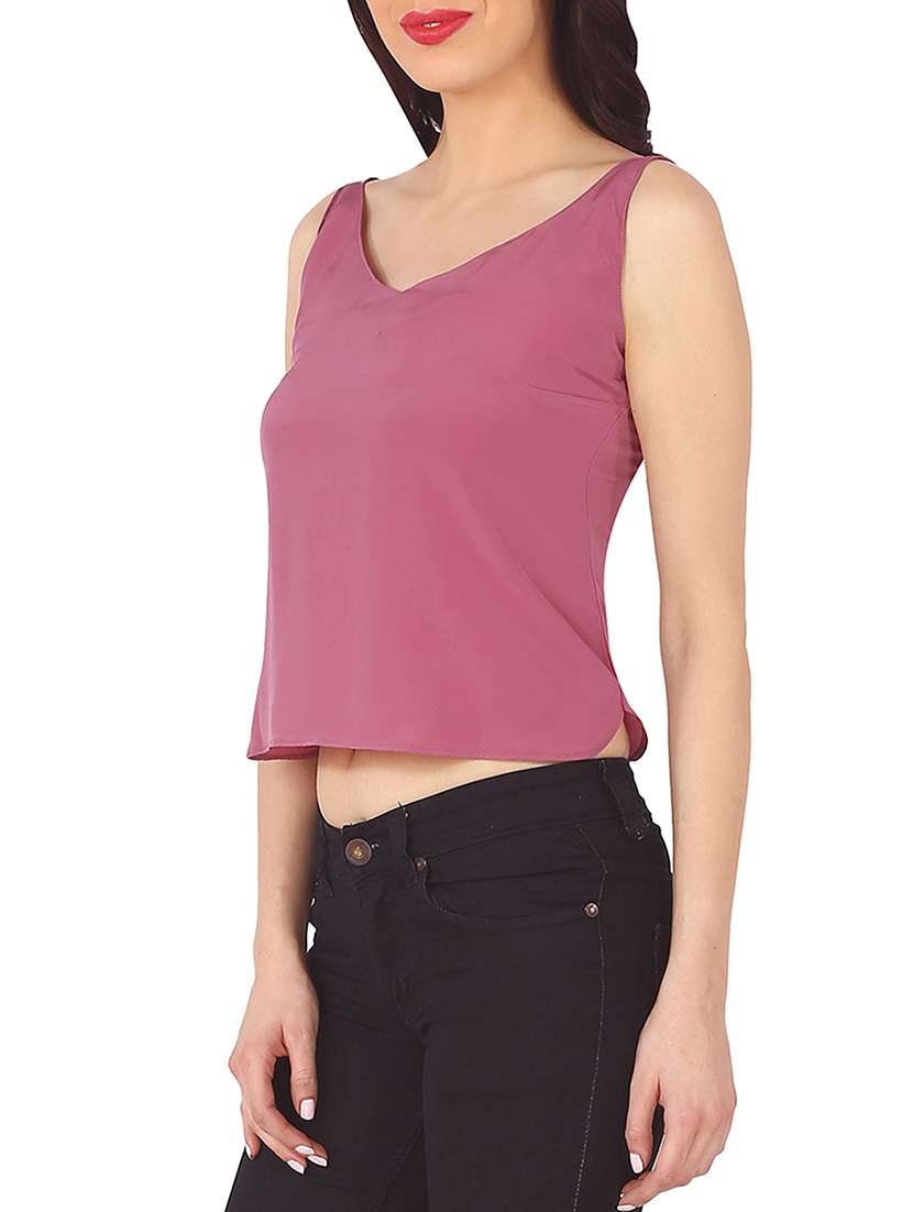 cut out back crop top - 12365077 -  Standard Image - 1