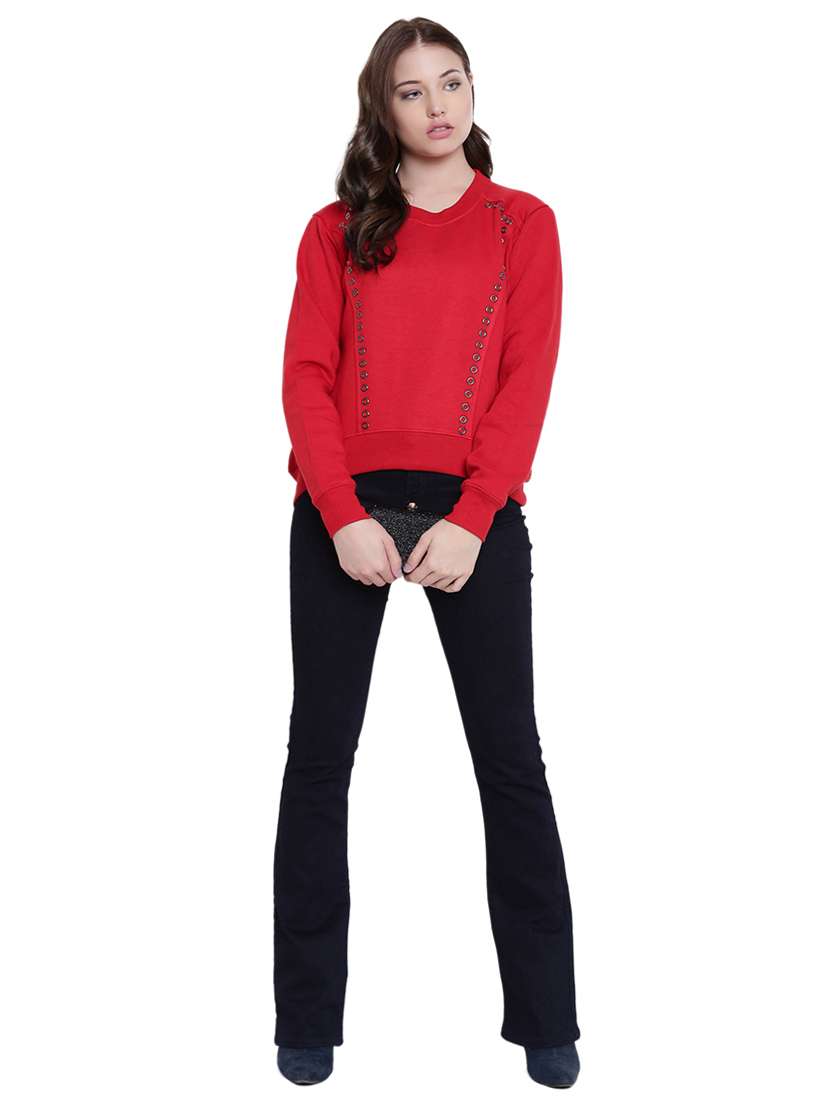 red fleece sweatshirt - 12369833 - Standard Image - 4