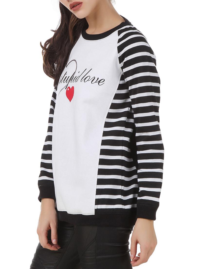 raglan sleeved striped sweatshirt - 12369844 - Standard Image - 1