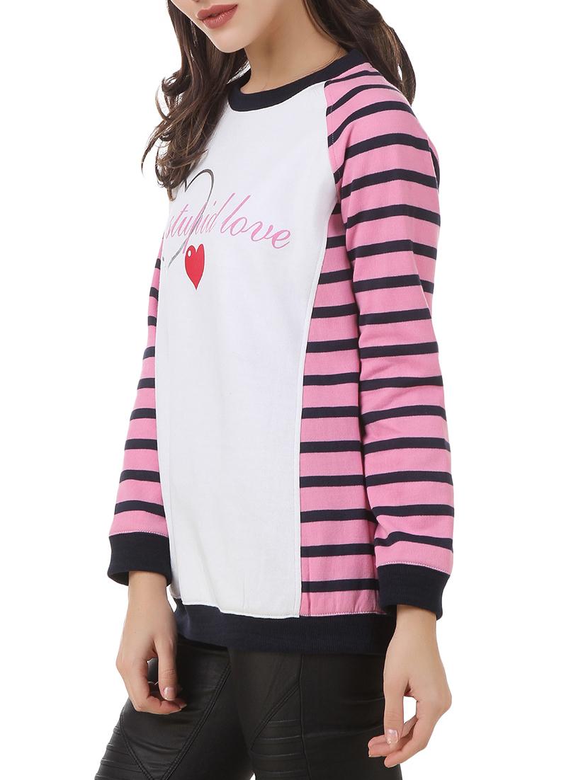 women's color block long sleeve sweatshirt - 12369845 - Standard Image - 1