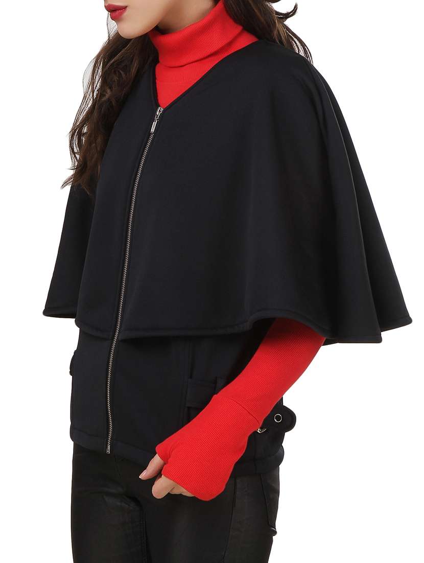 black polyester jacket - 12369856 -  Standard Image - 1
