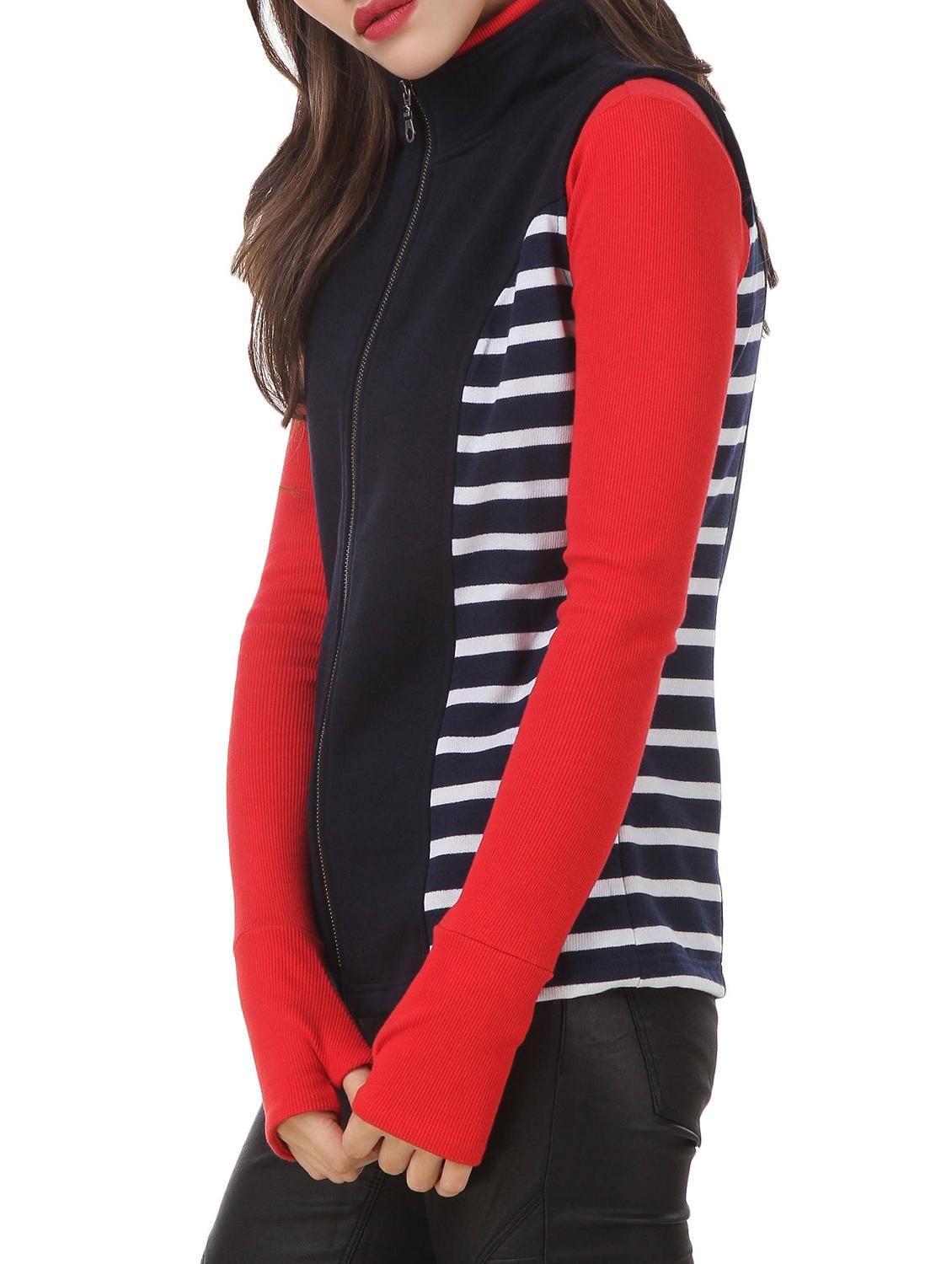 striped mock neck sweatshirt - 12369857 - Standard Image - 1