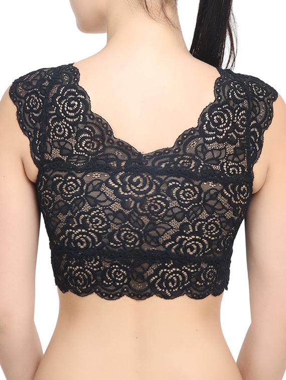 black lace bralette - 12372246 - Standard Image - 1