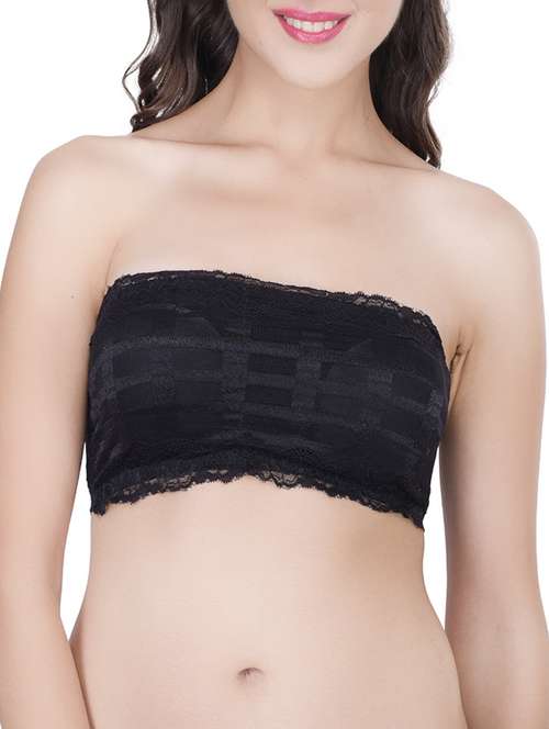 black laced tube bra - 12372248 -  Standard Image - 0