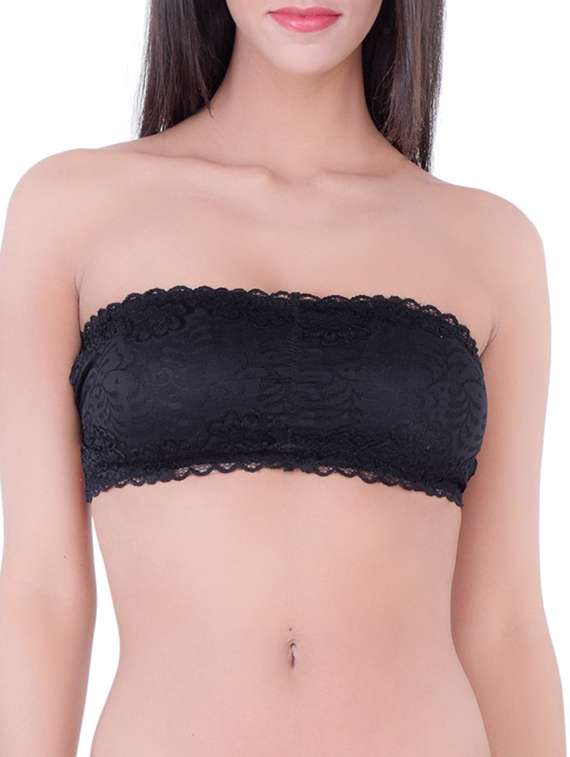 criss cross back laced tube bra