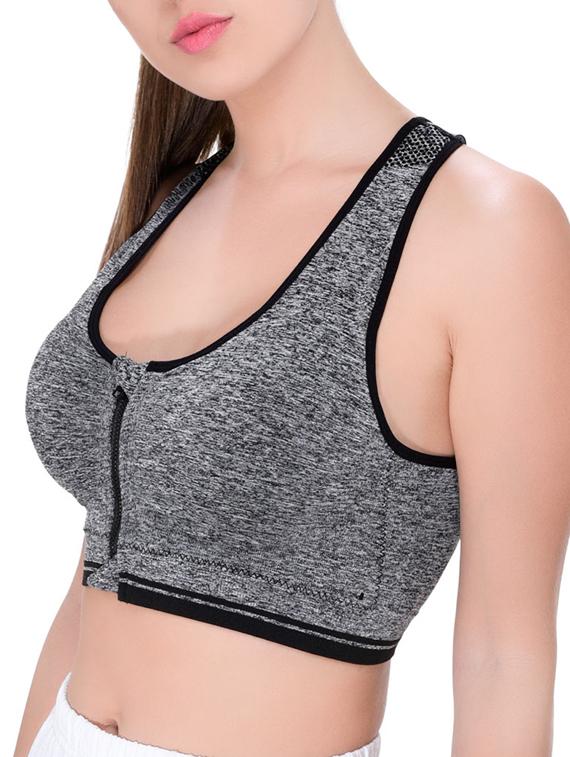 racer back zip up sports bra - 12372292 - Standard Image - 1