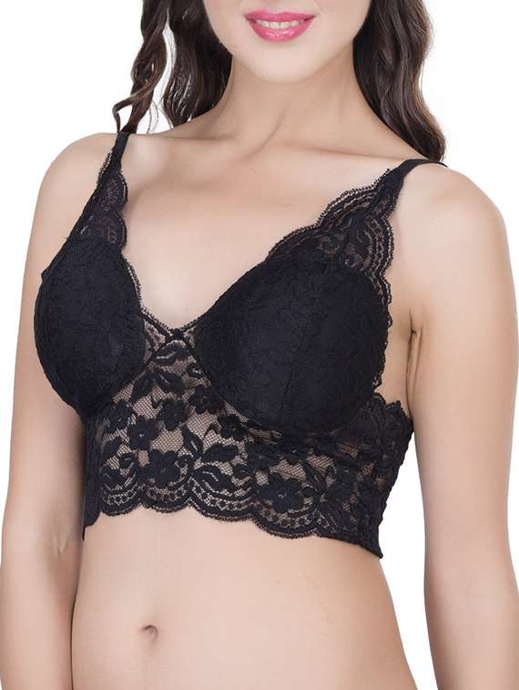 black lace bralette - 12372298 -  Standard Image - 1