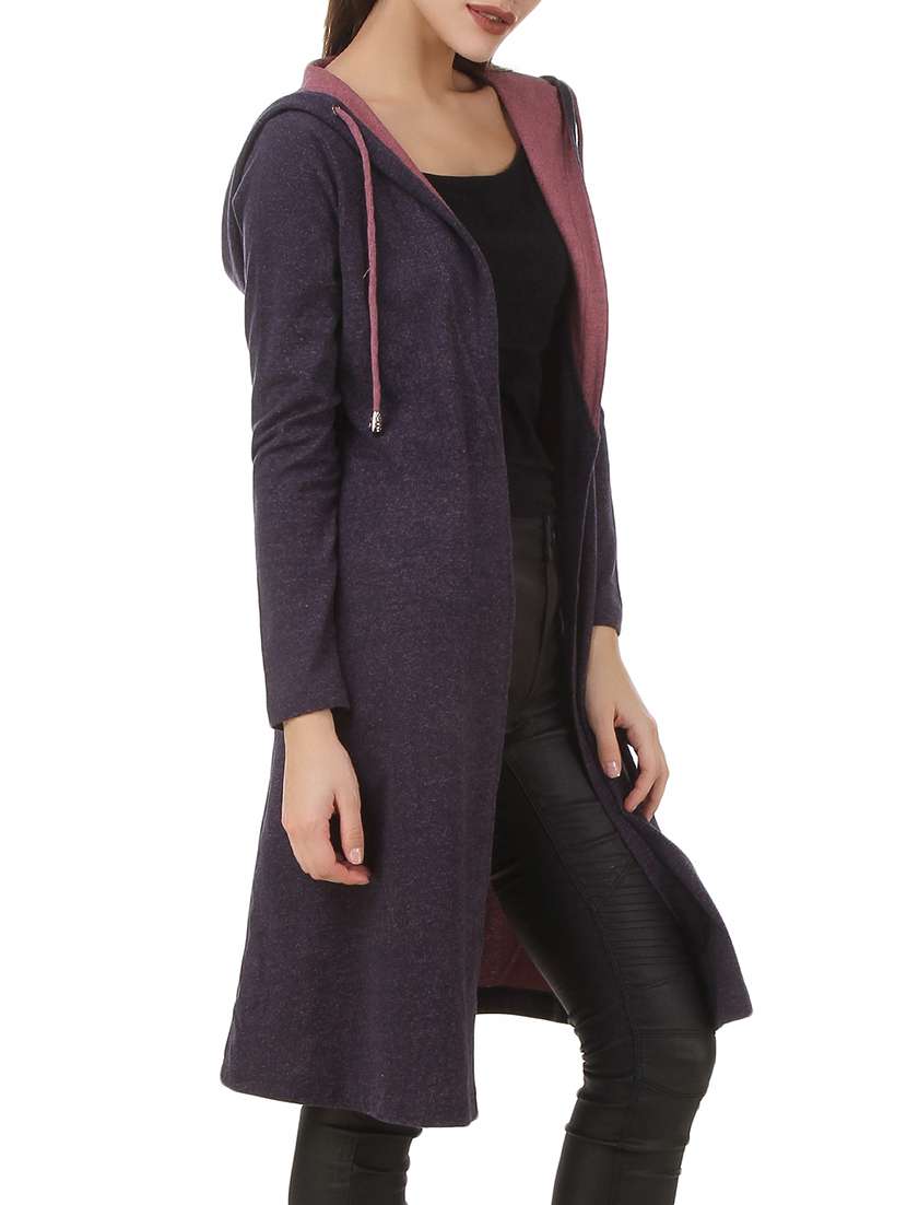 drawstring detail hooded shrug - 12375430 - Standard Image - 1
