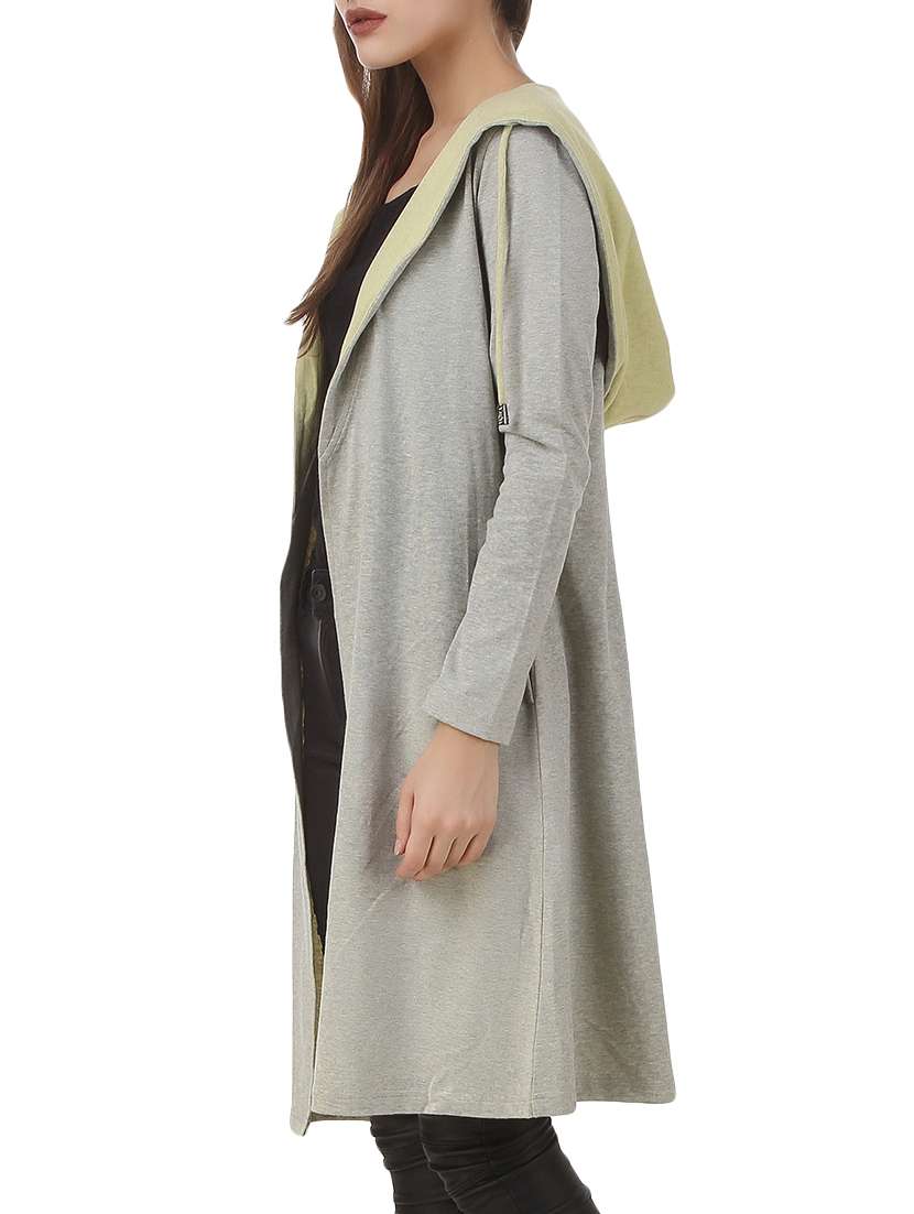 drawstring detail hooded shrug - 12375431 -  Standard Image - 1
